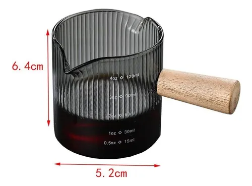 Taza De Café Medidora Espumadora Leche Con Mango 120 Ml