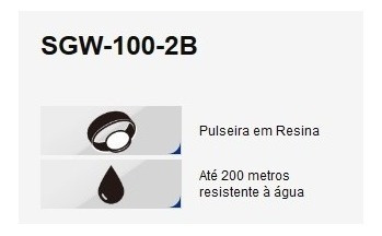 Relógio Casio Sgw 100 2b Bússola Termômetro Caixa E Manual