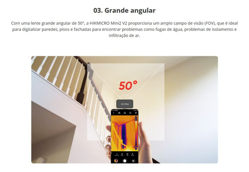 Camera Termica Plug & Play Ios E Android Mini2 V2 Hikmicro