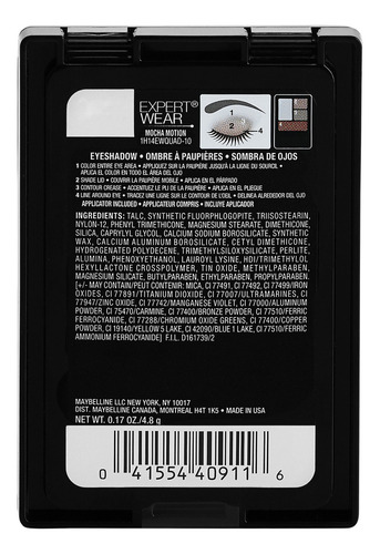 Sombra De Ojos Maybelline New York Expert Wear Natural Smoke Color Mocha Motion