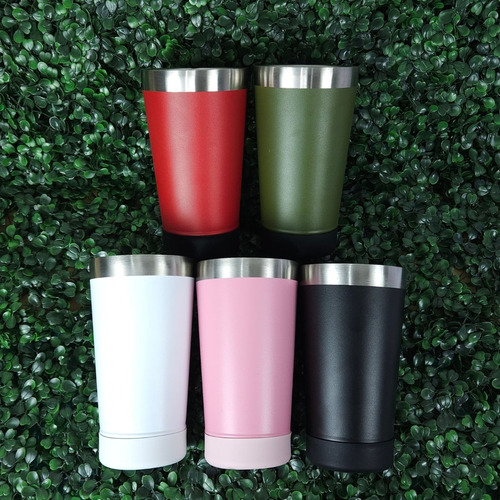 Copo Térmico Inox 473ml Com Base De Silicone E Tampa Abridor