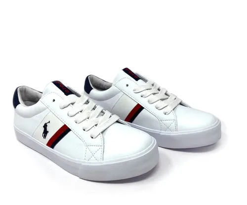 Tenis polo best sale ralph lauren branco
