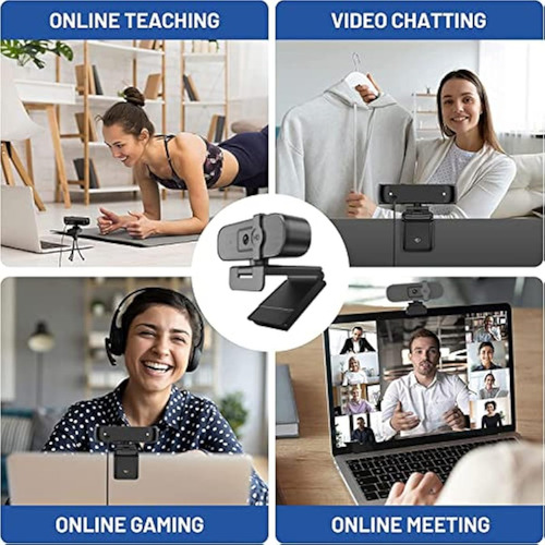 Cámara Web 4k Para Pc, Zoom Automático, Con