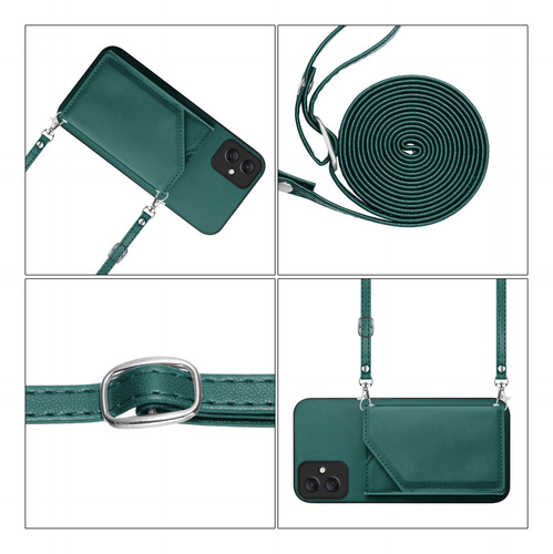 Funda Tipo Cartera A Prueba De Golpes Para Samsung Galaxy A05 Con Cierre Magnético Y Ranuras Para Tarjetas Con Correa Para El Hombro