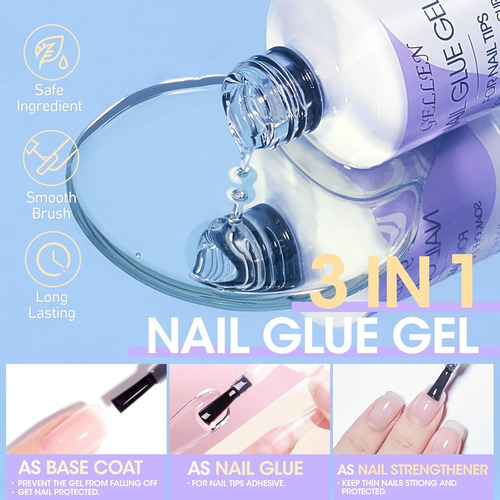 Kit De Extensión De Uñas Con Puntas De Gel Gellen, Con 240 P