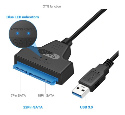 Cable Adaptador Usb 3.0 A Sata 2.5 Discos Rigidos Y Grabador