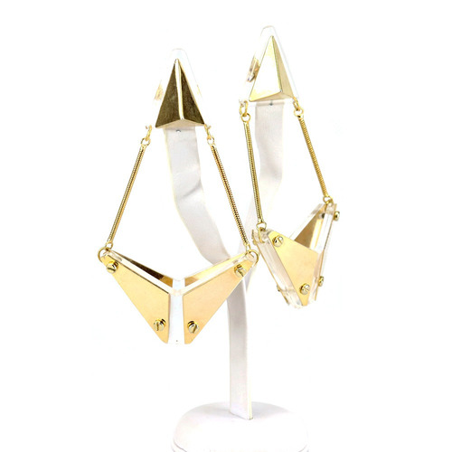 Brinco Resina Dourado Yali - Br010280