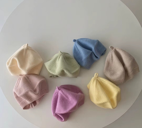 Boina Francesa Para Bebês - Tricotada / Confortável