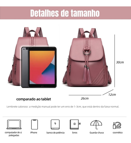 Vavichica Mochila Cartera De Cuero Elegante A La Moda Para
