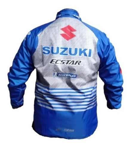 Imagen 2 de 7 de Campera Rompevientos Shark Suzuki Gris Beitia Motos