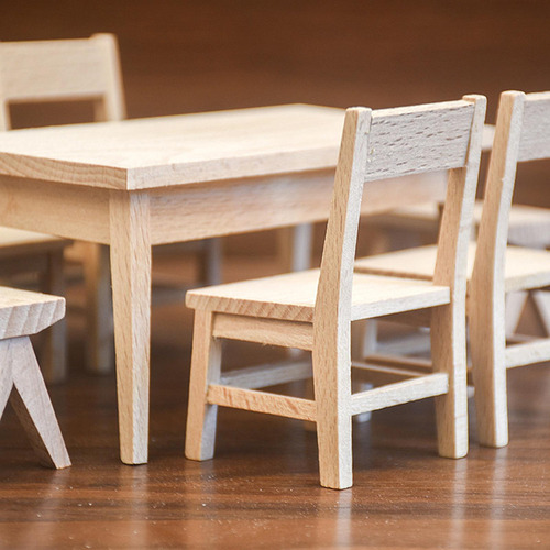 Nuevo Mini Silla De Madera, Muebles En Miniatura Diy,