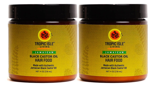 Tropic Isle Living Aceite De Ricino Negro Jamaicano, 4 Onza.