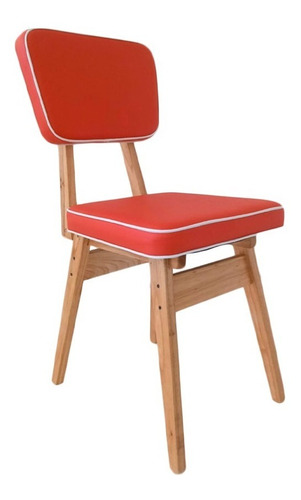 Silla Retro Vintage Americana Escandinava Paraiso - Roja -