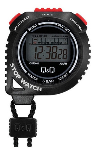 Cronometro Digital Q&q Hs-48 Wr-50m Alarma Reloj Calendario