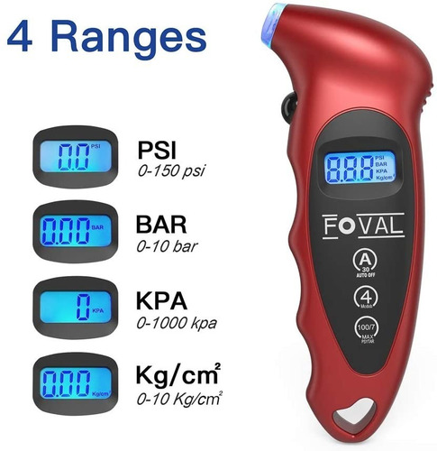 Manómetro Digital De Presión De Neumáticos Llantas , 150 Psi