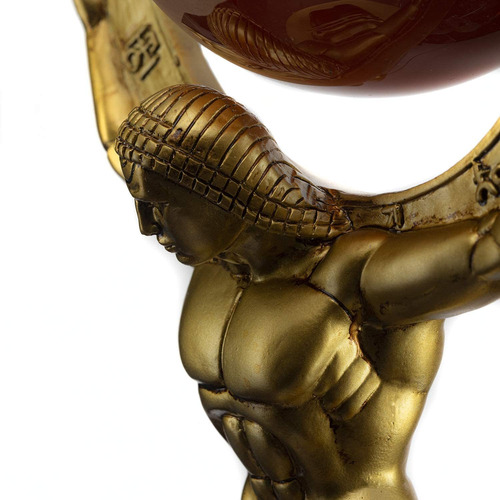 Atlas Bronze World Globe - Juego De Decantador Para Whisky,
