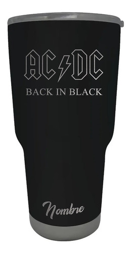 Vaso Térmico Termo 30 Oz Ac Dc Back In Black Grabado Láser