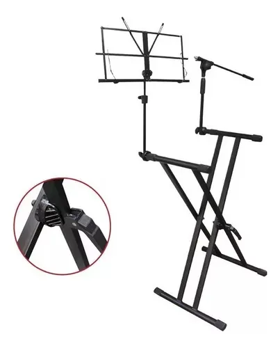 comprar Parante Soporte Para Teclado Con Atril Y Porta Micrófono