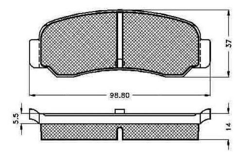 Pastilla De Freno Mitsubishi Lancer 79/82 Trasera