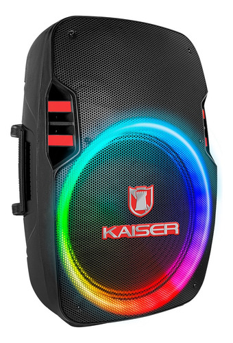 Bocina Kaiser Kse-1015mx Micrófono Tripié 15 Pulgadas 40wrms Negro