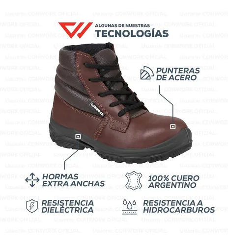 Botin Puntera De Acero Conwork 89.218 4