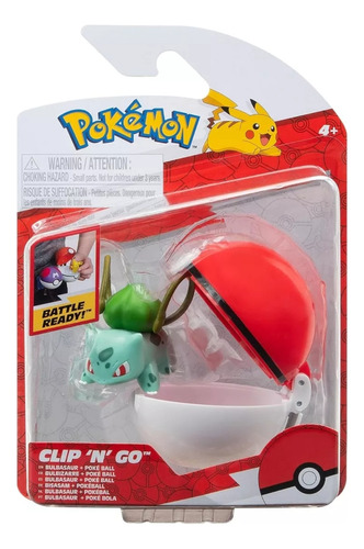 Pokémon Battle Ready Clip N' Go Bulbasaur + Poke Bola