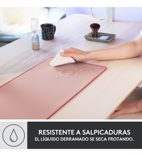 Padmouse Logitech Desk Mat Studio Rose 70x30cm Color Rosa