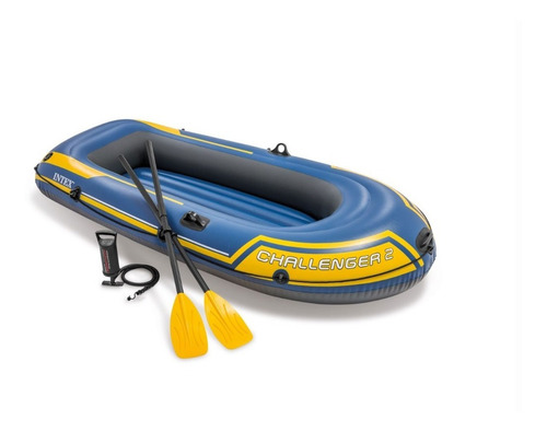Bote Inflable Intex Gomon Challenger 2 + Inflador + Remos 