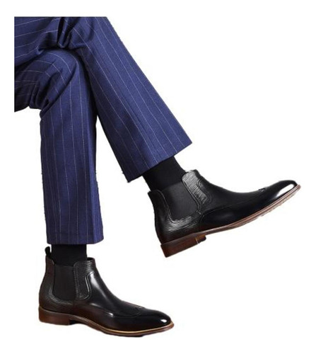 Botas Hombre Negras Casuales Vaqueras Chelsea Martin Botines