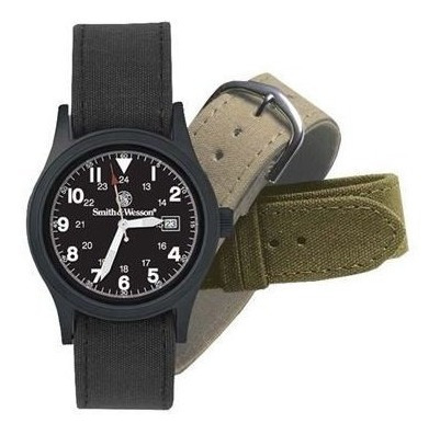 Reloj Militar Smith & Wesson Sww-1464-blk Con Tres Correas