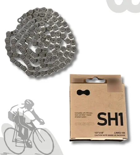 Corrente Half Link Sumc 1 Velocidade 102 Elos Bmx Freeride | Frete
