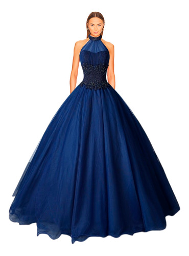 Vestidos De Quinceañera Color Azul Marino Barato Nuevo 