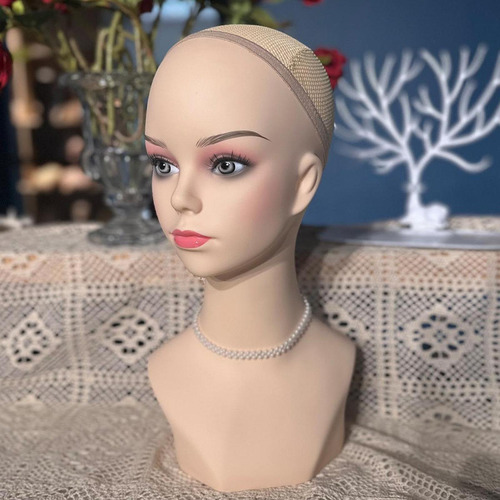 Cabeza De Maniquí De Práctica Con Maquillaje, Resistente,