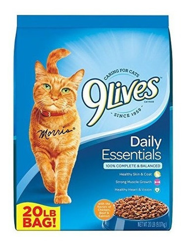 9lives 20 Lb Daily Essentials Comida Para Gatos Seca, Grande