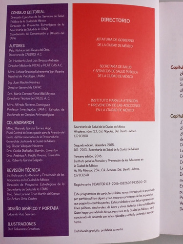 Libro: Decidiendo Juntos Frente A Las Drogas. Cdmx. (Usado)