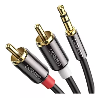 Cable Ugreen Divisor De Audio De 3.5mm A 2 Rca Chapado Oro