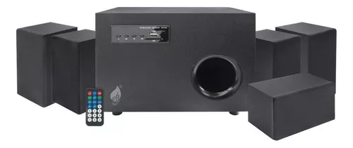 Sistema de Audio Green Leaf Multimedia 5.1 Negro 6 Piezas