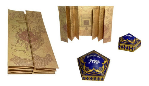 Set Harry Potter Mapa Del Merodeador + 2 Ranas De Chocolate
