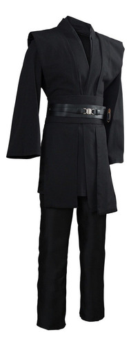 Star Wars Traje Jedi Disfraz Cosplay Adulto Negro Unisexo