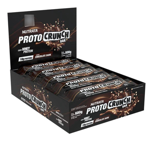 Proto Crunch Chocolate Dark - Nutrata - Caixa Com 10 Un