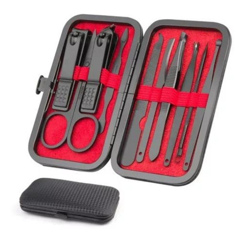 Estuche Set Manicure Pedicure Kit Cortauñas  De Lujo