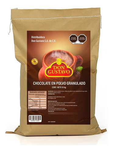 Chocolate Don Gustavo 10 Kg (3 Costales)