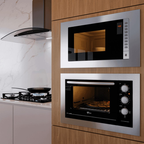 Kit Micro-ondas Embutir E Forno Elétrico Fischer Inox 127v