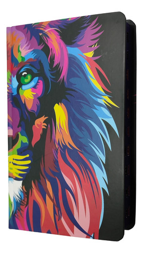 Bíblia Com Harpa Rc Slim Capa Leão Colors Com Índice