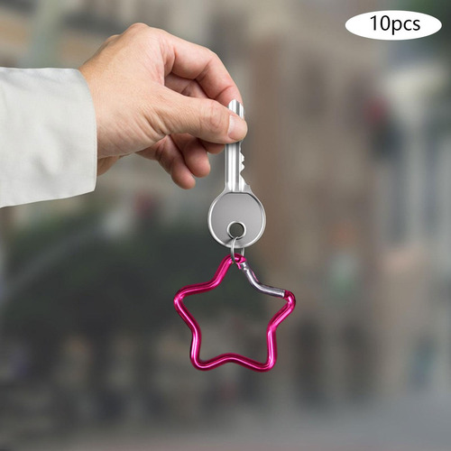 10 Piezas Mosquetón En Forma De Estrella De Cinco Puntas