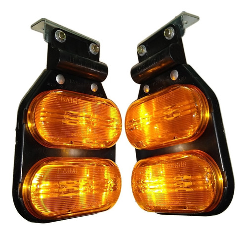 Juego Faros Flexibles Doble Camion Trailer Ambar Ambar Baiml