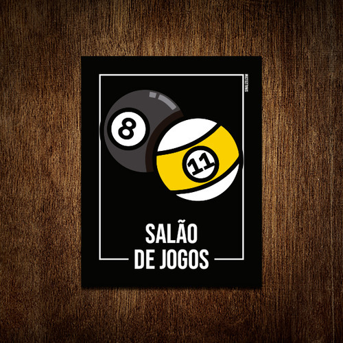 Placa Sinalização - Setor Salão De Jogos 18x23