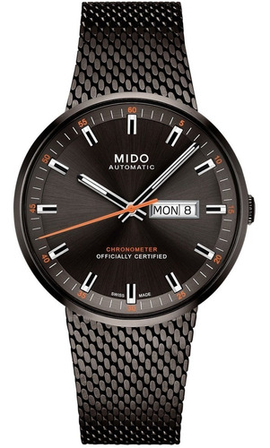 Reloj Mido Commander Il Acero Negro M03163133061 Automático