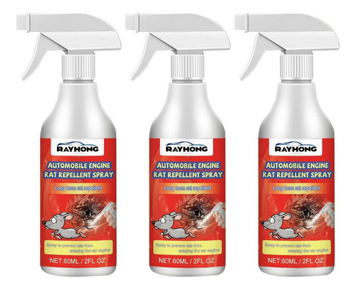 3×aerosol Repelente Ratas Y Ratones For Motores De Automóv