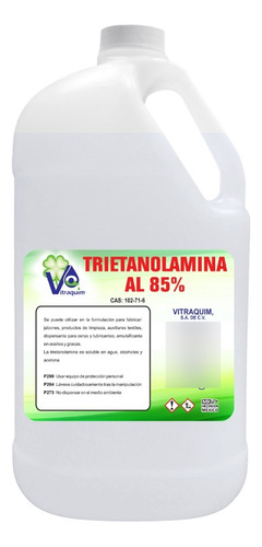 Trietanolamina Emulsificante Al 85% 4 Kilos Materia